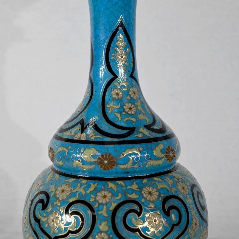 Paire De Lampes En Porcelaine Et Bronze, Napoléon III – Milieu XIXe-photo-4