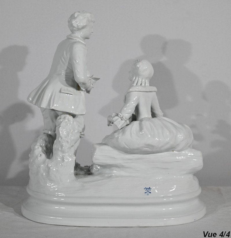 Earthenware "couple Of Gallants", After F.boucher, Sèvres - Late 19th Century-photo-6