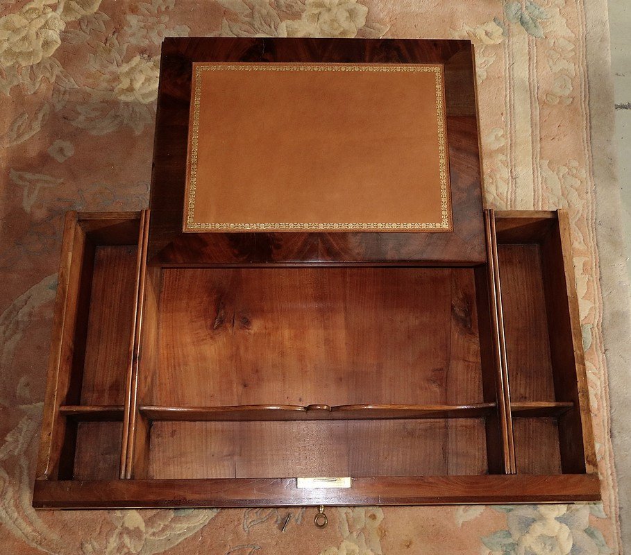 Importante Coiffeuse écritoire En Acajou, époque Restauration – Début XIXe-photo-4