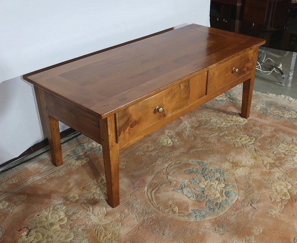 Living Room Coffee Table In Solid Cherry - 2nd Half Nineteenth-photo-2