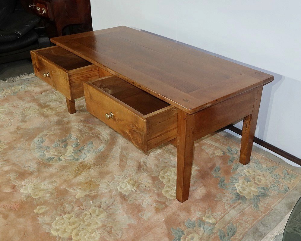 Living Room Coffee Table In Solid Cherry - 2nd Half Nineteenth-photo-3