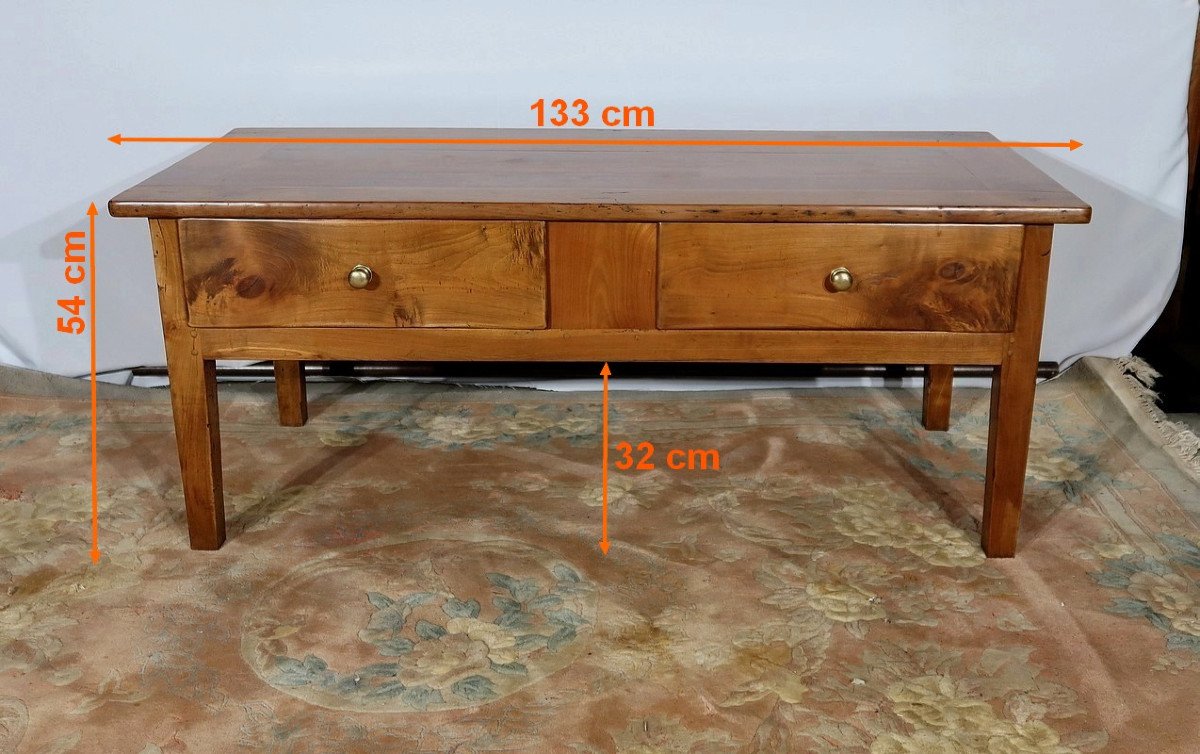 Living Room Coffee Table In Solid Cherry - 2nd Half Nineteenth-photo-6