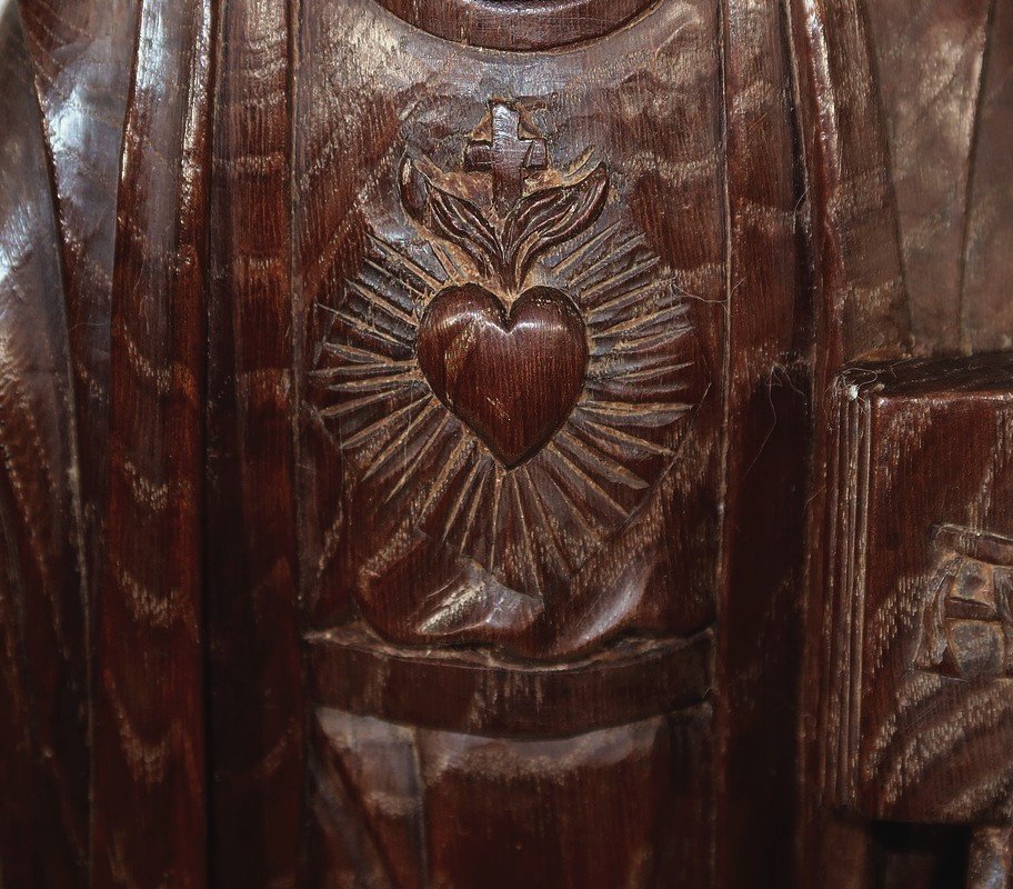Importante Statue Du Christ En Châtaignier – Fin XIXe-photo-4