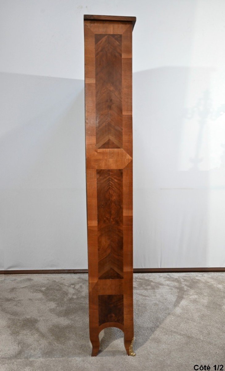 Narrow Library In Walnut And Thuya, Louis XV Taste - Late Nineteenth-photo-5