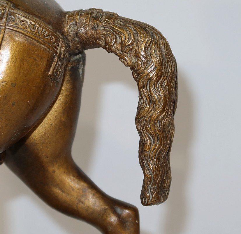 Bronze « le Colleone » D’après Verrocchio – Fin XIXe-photo-3
