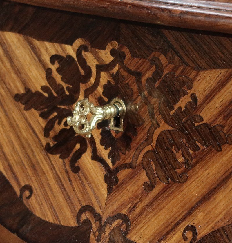 Exceptional Louis XV Style Marquetry Worker, Napoleon III Period - Mid-19th Century-photo-2