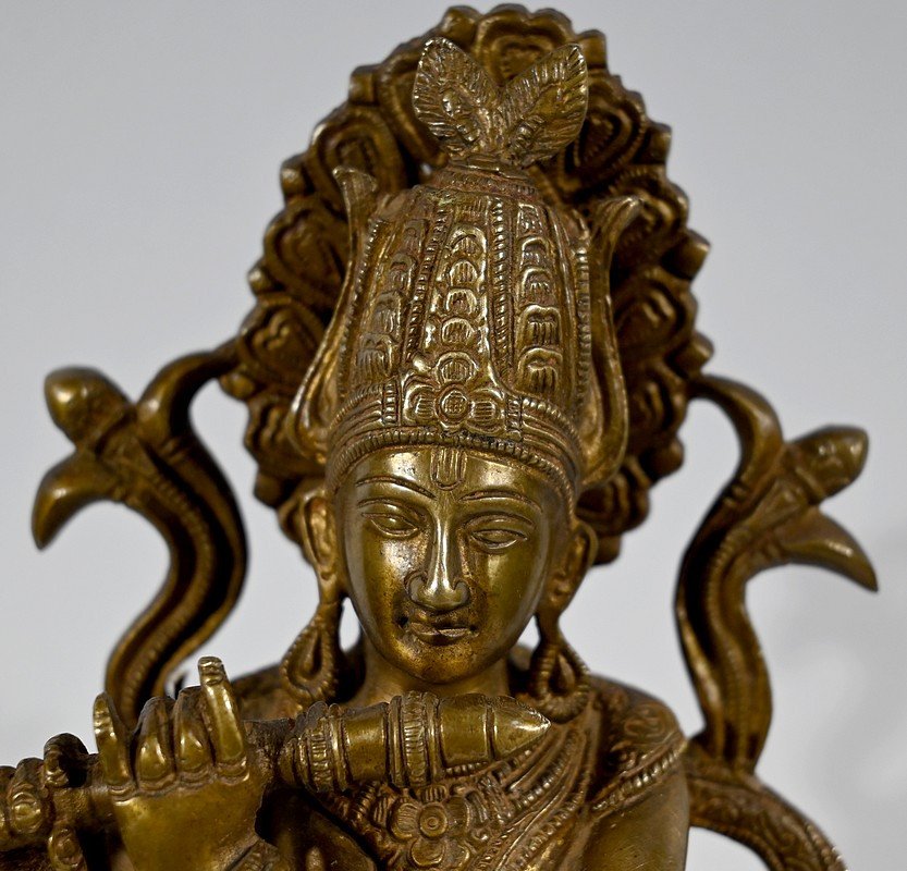 Bronze « Krishna » - Fin XIXe-photo-3