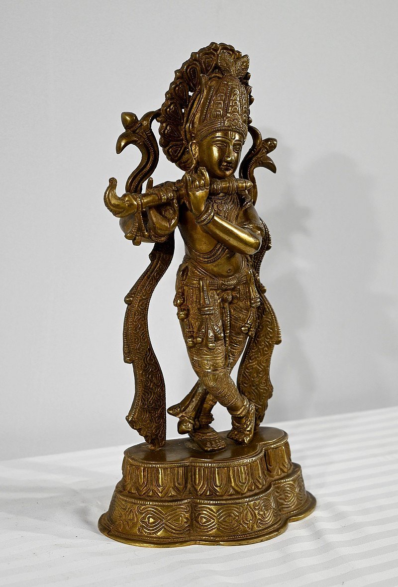 Bronze « Krishna » - Fin XIXe-photo-1