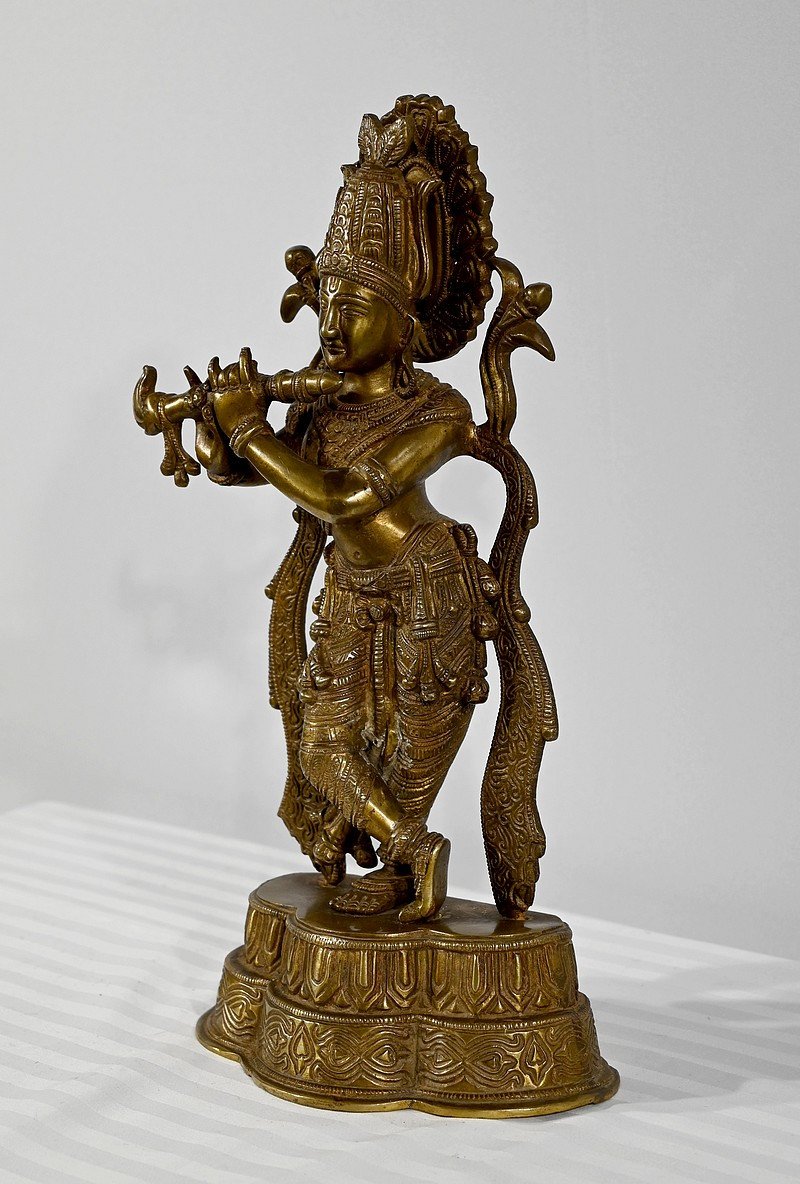 Bronze « Krishna » - Fin XIXe-photo-2
