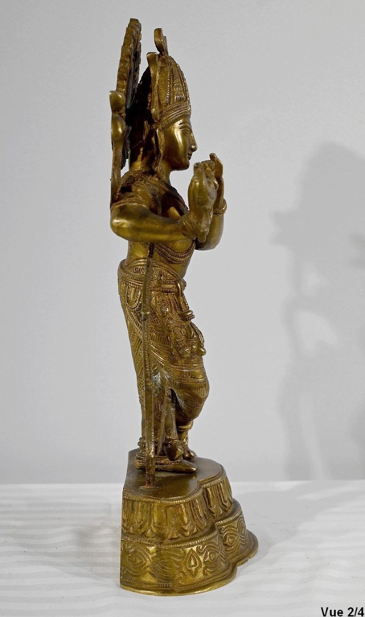 Bronze « Krishna » - Fin XIXe-photo-4