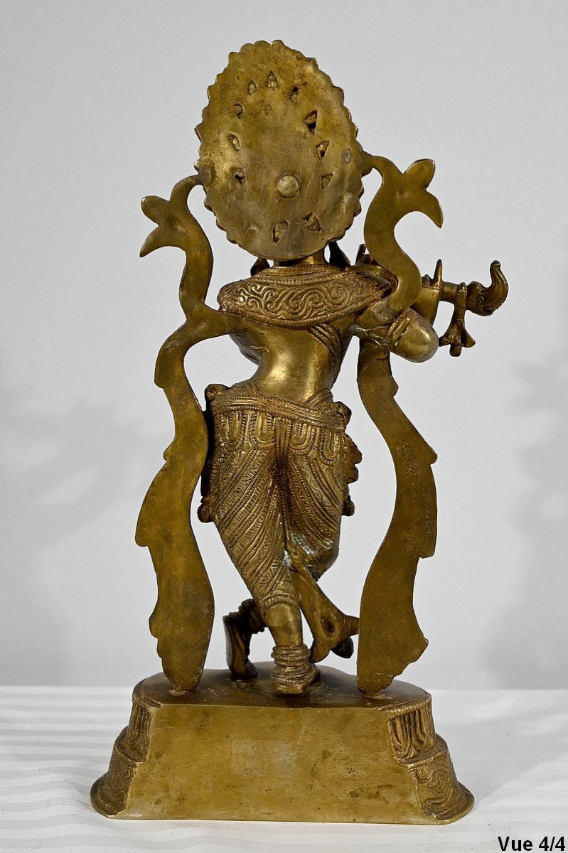 Bronze « Krishna » - Fin XIXe-photo-6