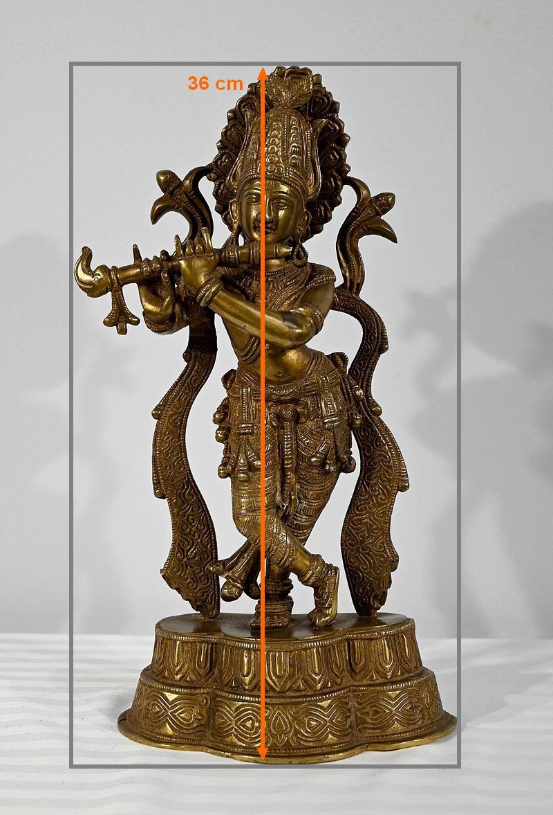 Bronze « Krishna » - Fin XIXe-photo-7