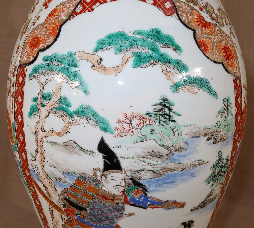 Grand Vase En Porcelaine Japonaise – Fin XIXe-photo-2