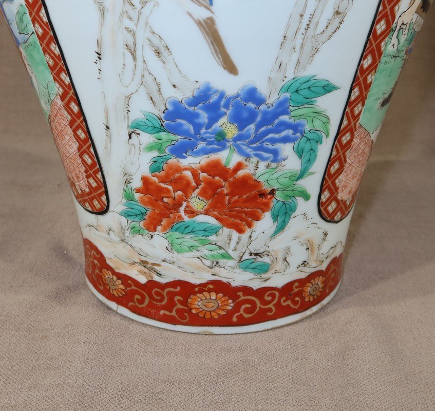 Grand Vase En Porcelaine Japonaise – Fin XIXe-photo-2
