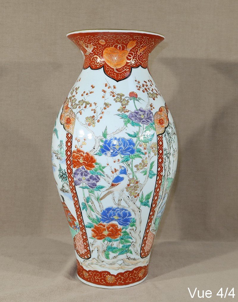 Grand Vase En Porcelaine Japonaise – Fin XIXe-photo-5