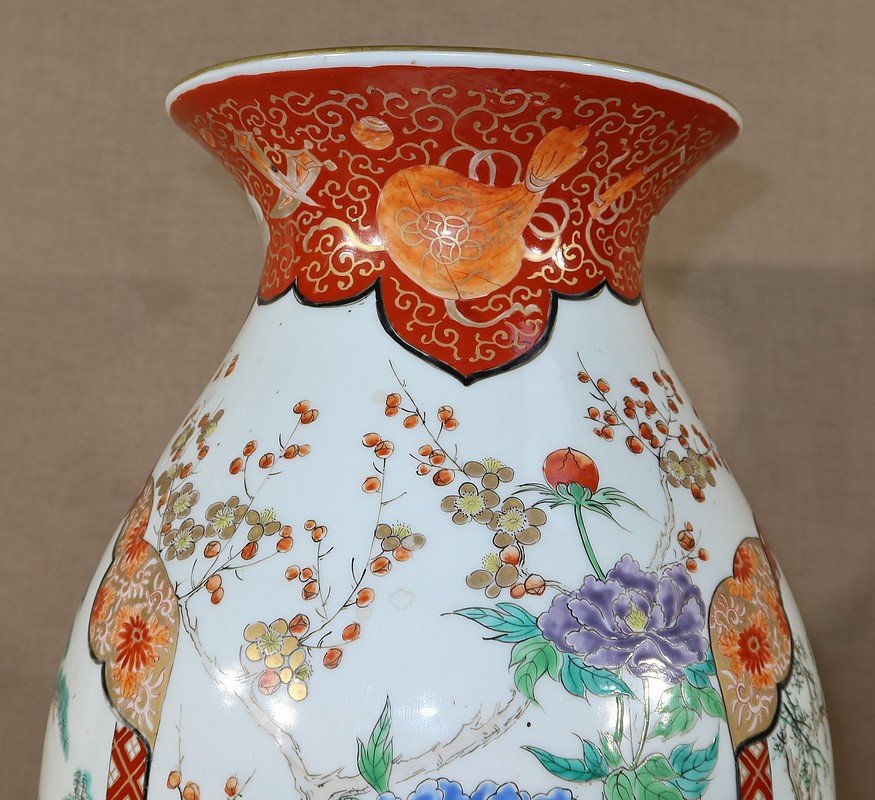 Grand Vase En Porcelaine Japonaise – Fin XIXe-photo-6