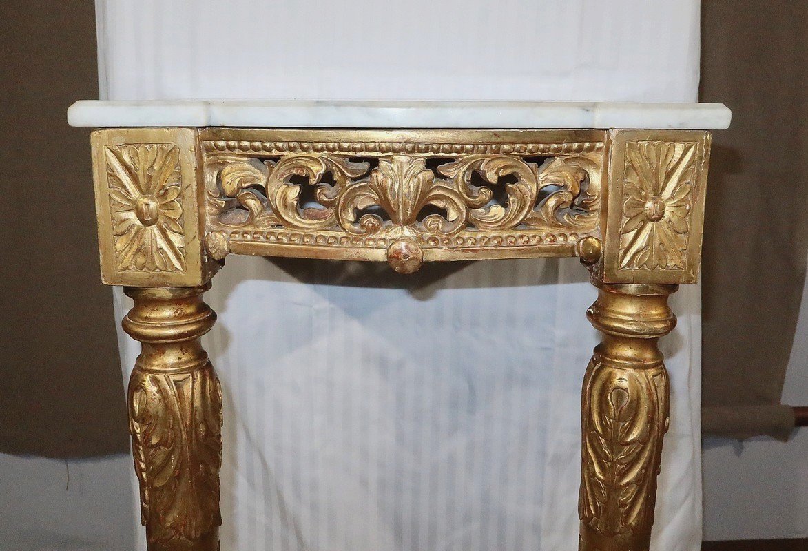 Small Wall Console, Louis XVI Style - Late 19th Century-photo-1