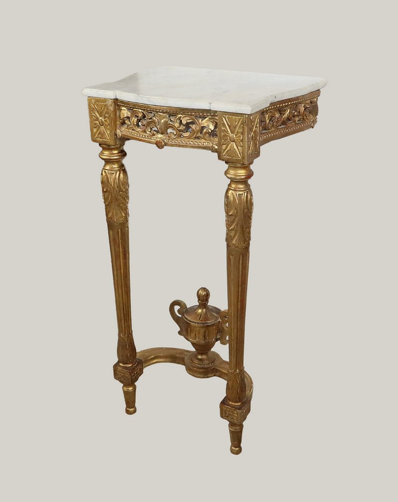 Small Wall Console, Louis XVI Style - Late 19th Century