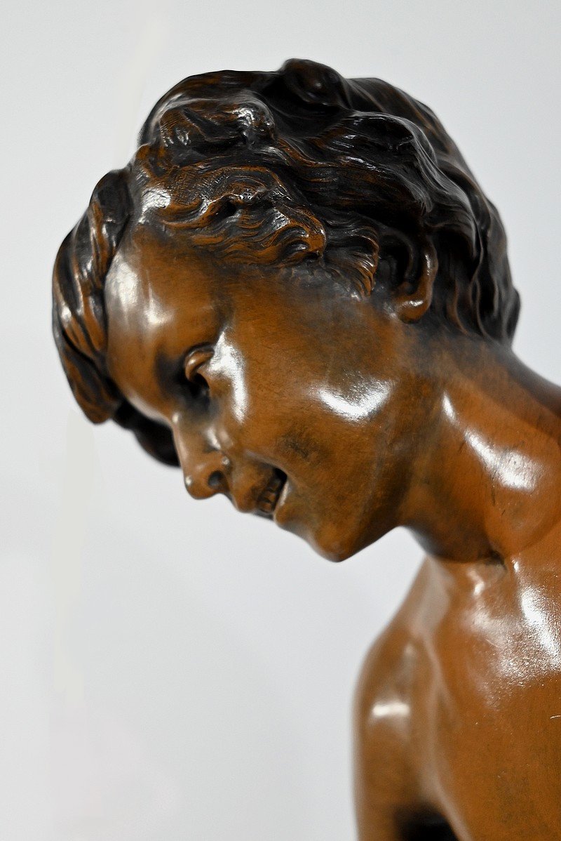 Important Spelter "the Angler", Signed S.kindsburger - Early 20th Century-photo-1