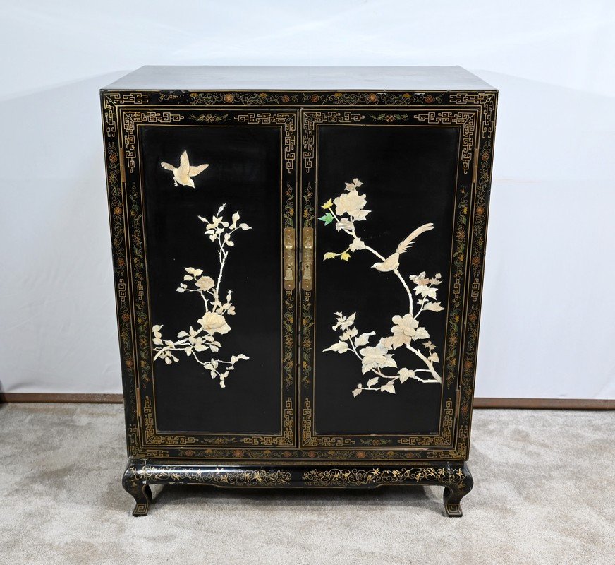 Sideboard In Lacquered Wood, China - Mid 20th Century-photo-2