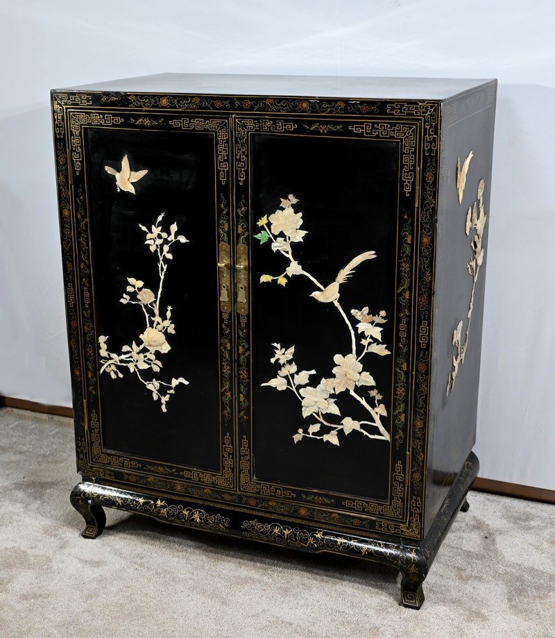 Sideboard In Lacquered Wood, China - Mid 20th Century-photo-3