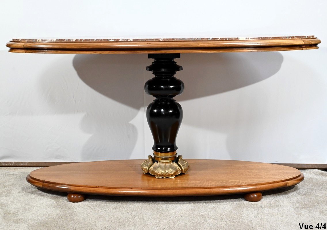 Importante Table De Milieu En Acajou, Art Déco – Début XXe-photo-7