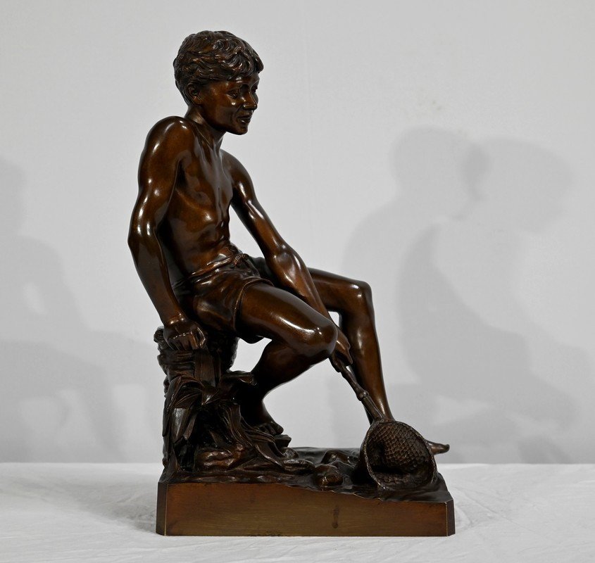 Bronze « L’enfant à L’epuisette », Signé R.guillaume – XXe