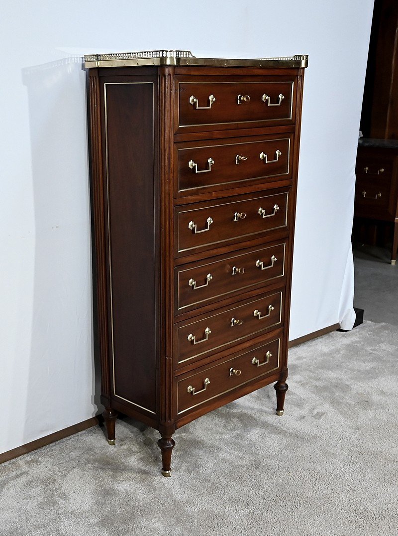 Small Mahogany Chest Of Drawers, Louis XVI Period - XVIIIth-photo-2