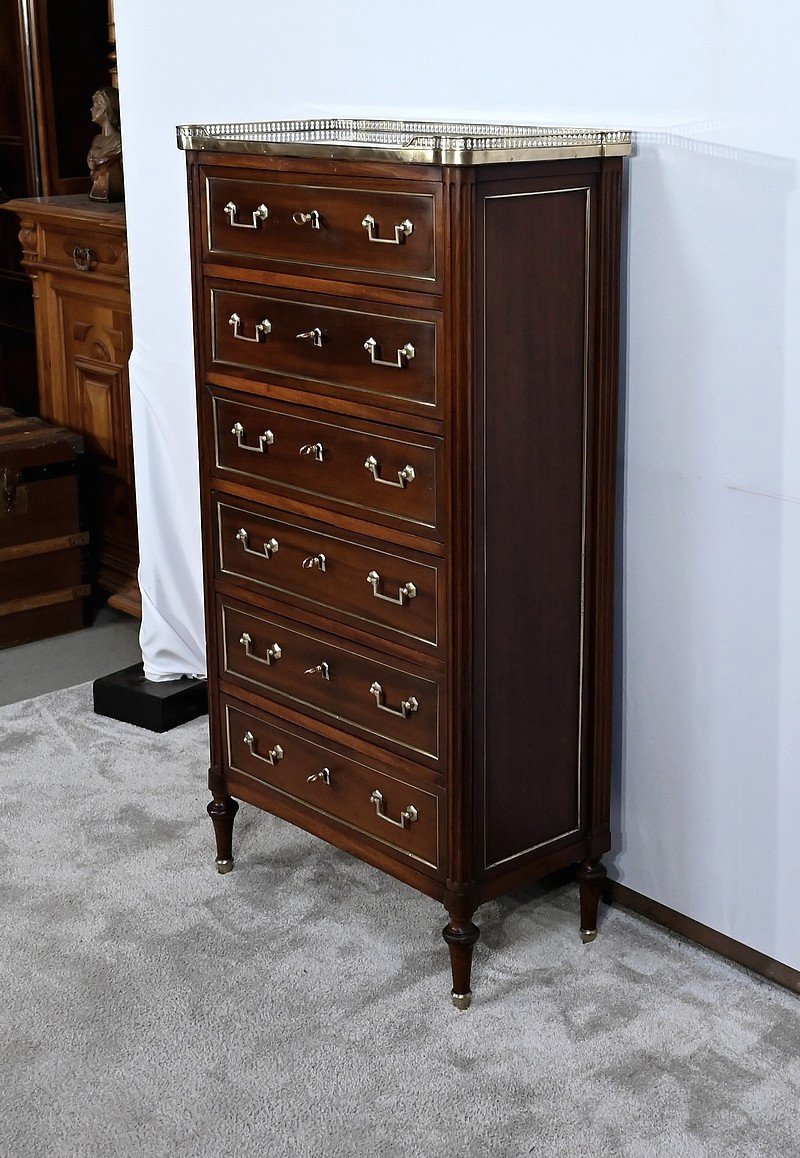 Small Mahogany Chest Of Drawers, Louis XVI Period - XVIIIth-photo-3