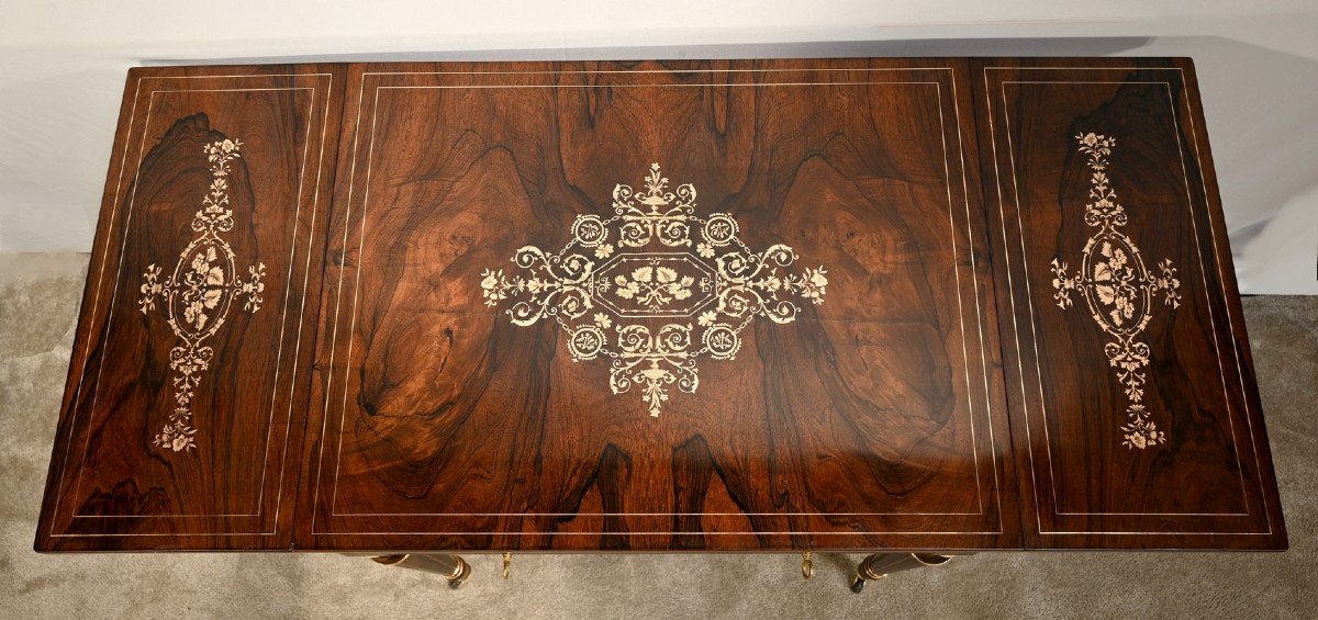 Rosewood Table, Louis XVI Style, Napoleon III Period - Mid-19th Century-photo-1