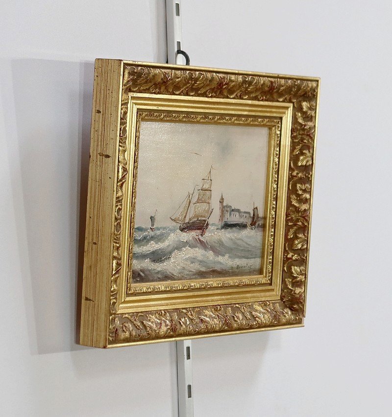 Marine Painting, 19th Century French School-photo-2