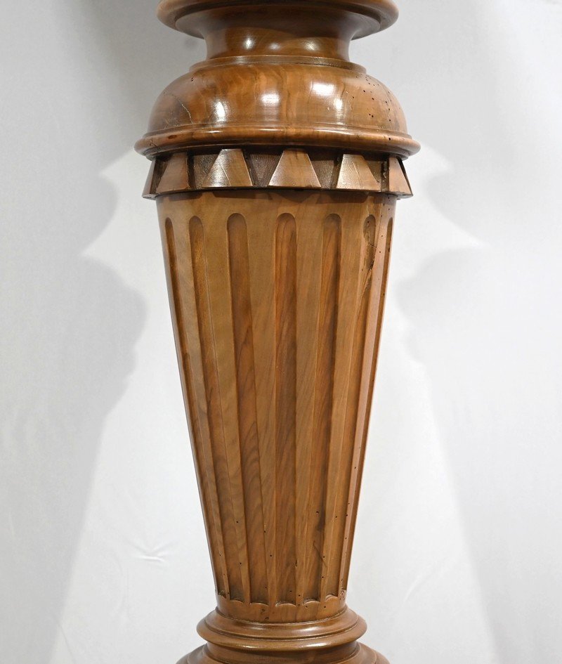 Important Walnut Column, Louis XVI Style – Late 19th Century-photo-6