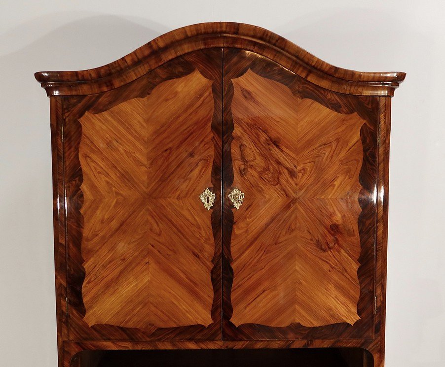 Rare And Exceptional Secretary Furniture In Precious Wood, Stamped J. Popsel, Louis XV Period-photo-3