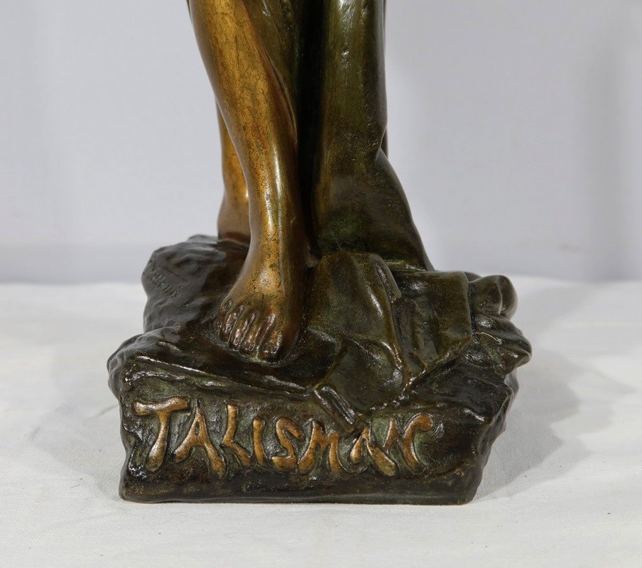 Bronze « Talisman » De E. Villanis – Début XXe-photo-4