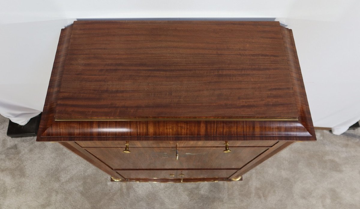 Secrétaire En Bois Précieux, Signé J. Leleu, Art Déco – 1940-photo-3