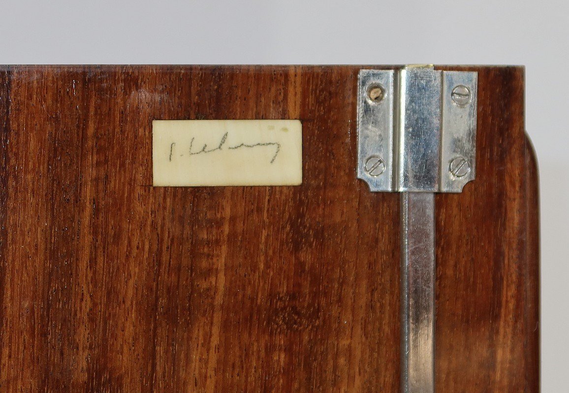 Secrétaire En Bois Précieux, Signé J. Leleu, Art Déco – 1940-photo-5