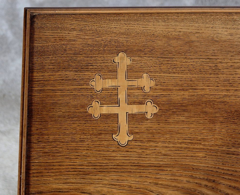 Table à Thé à Décor Marqueté, Signée E. Gallé, Art Nouveau – Fin XIXe-photo-2