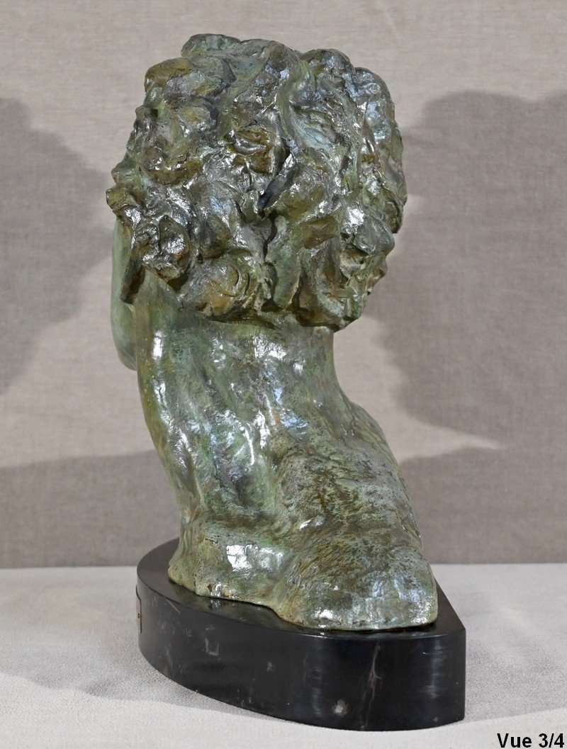 Important Bronze « Jean Mermoz », Signé A.ouline – 1ère Partie XXe-photo-4