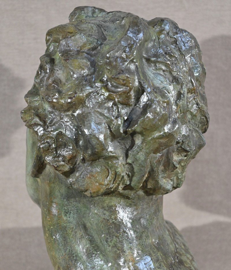 Important Bronze « Jean Mermoz », Signé A.ouline – 1ère Partie XXe-photo-5