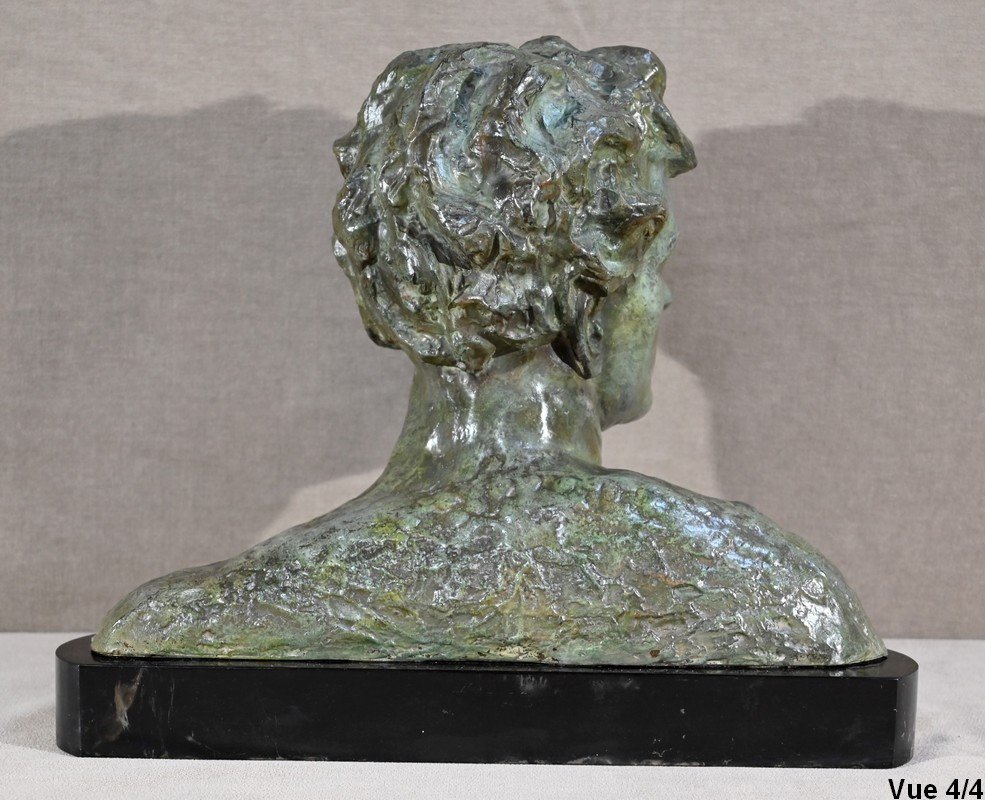Important Bronze « Jean Mermoz », Signé A.ouline – 1ère Partie XXe-photo-8