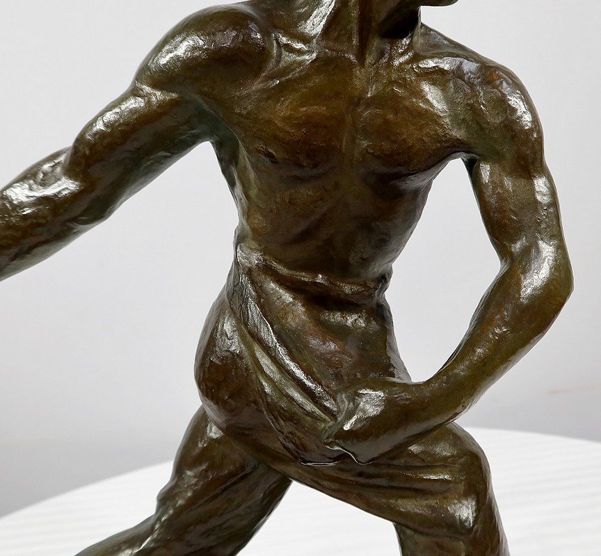 Bronze “the Sower” By A. Kelety, Art Deco - 1930-photo-4