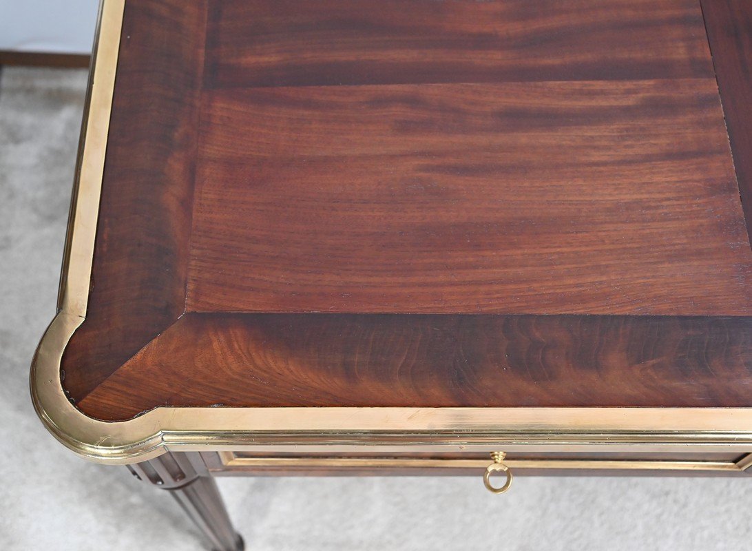 Mahogany Flat Desk, Louis XVI Style – 1st Part Of The 19th Century-photo-4