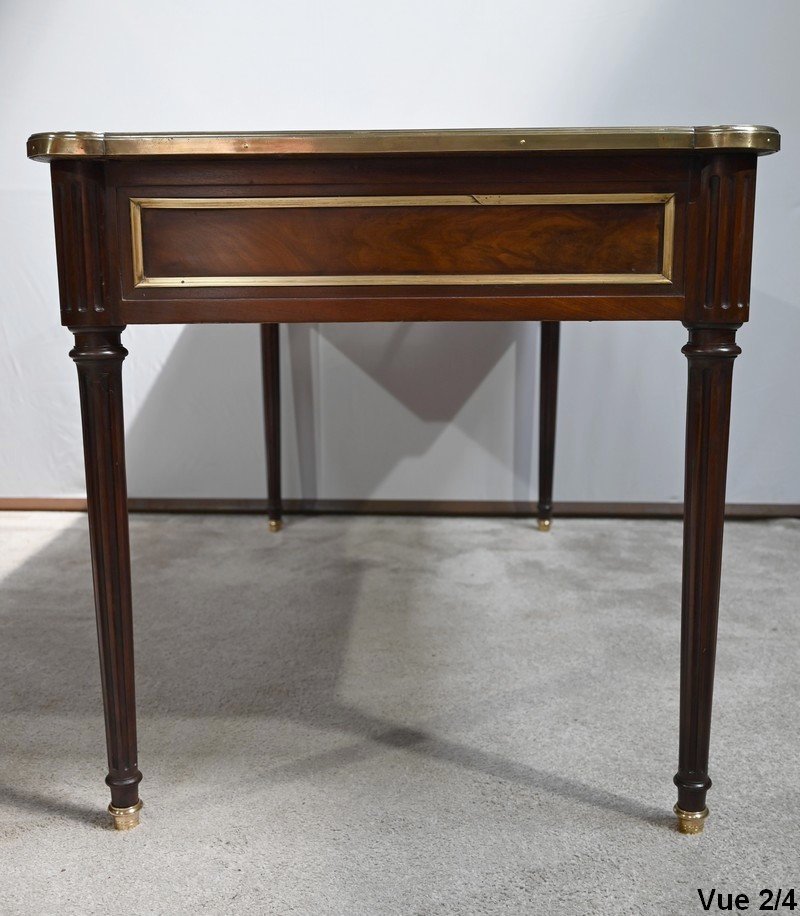 Mahogany Flat Desk, Louis XVI Style – 1st Part Of The 19th Century-photo-4