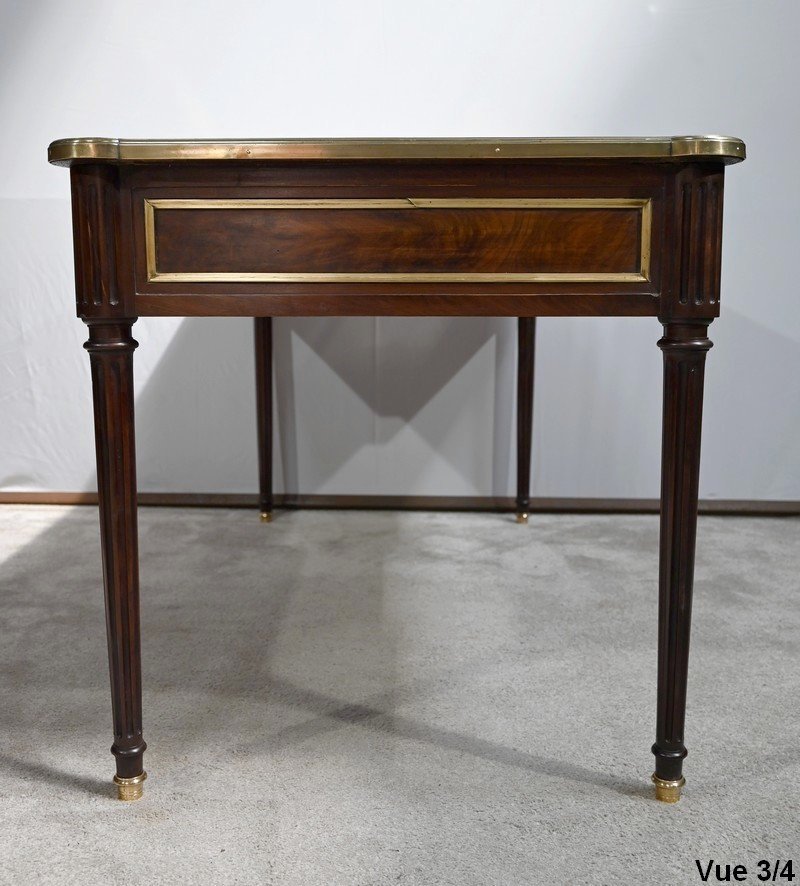 Mahogany Flat Desk, Louis XVI Style – 1st Part Of The 19th Century-photo-5