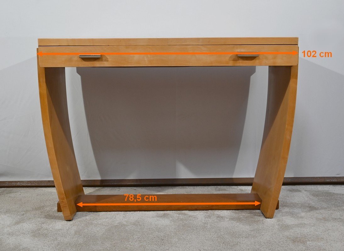 Console Or Small Desk In Sycamore, Art Deco – 1940-photo-5