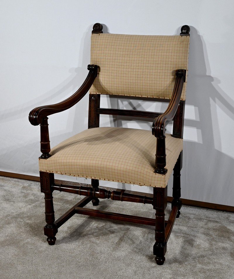 Fauteuil En Noyer, Dit Bout De Table, Style Renaissance – Fin XIXe