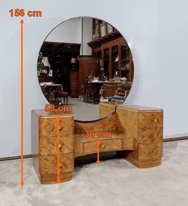 Dressing Table In Light Thuya, Art Deco – Early 20th Century-photo-6