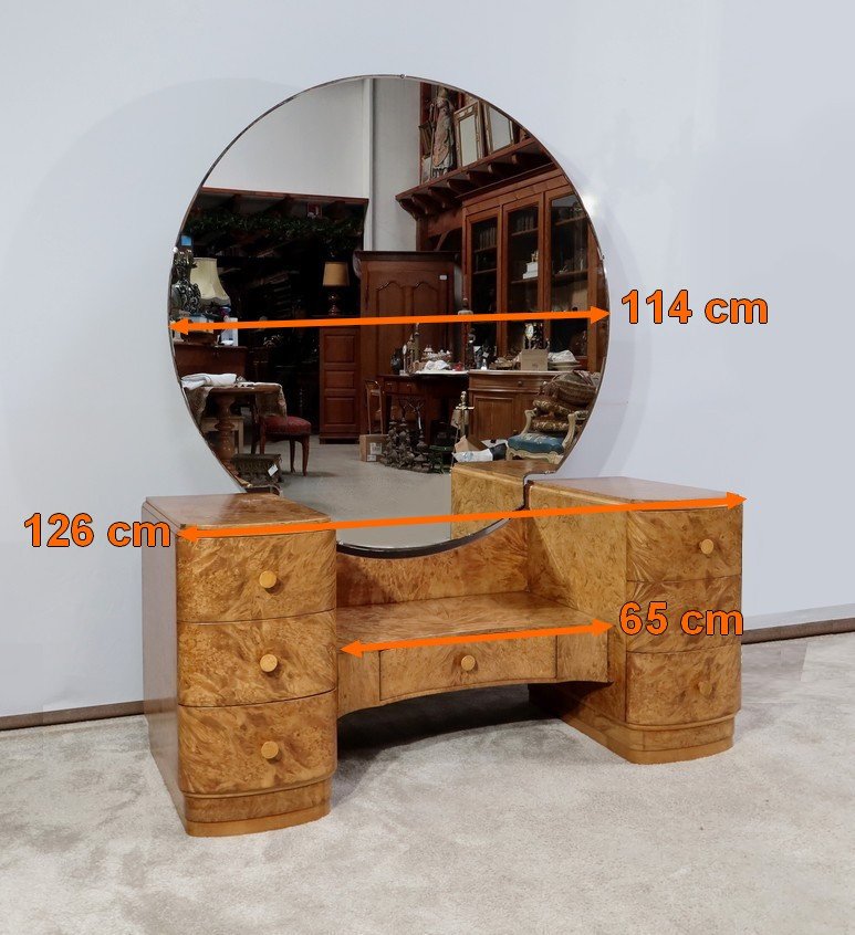 Dressing Table In Light Thuya, Art Deco – Early 20th Century-photo-7