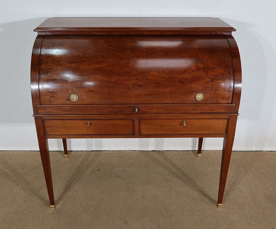 Mahogany Cylinder Desk, Directoire Style – 1st Part 19th-photo-4