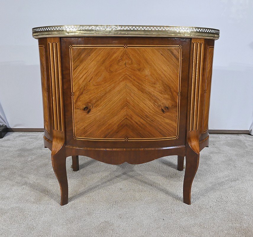 Kidney Commode In Precious Wood, Louis XIV / Louis XV Transition Style – Late 19th Century-photo-8